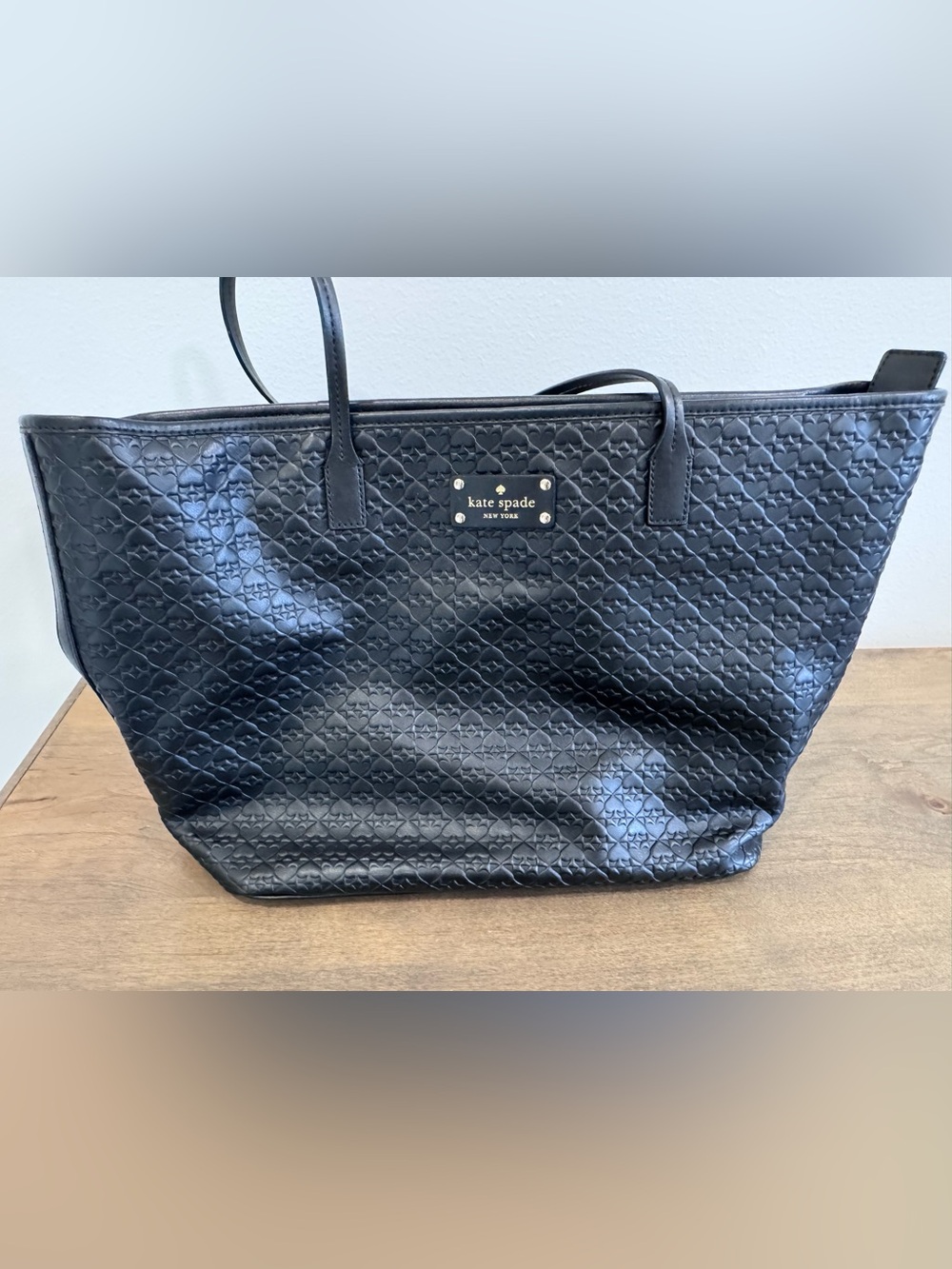 kate spade New York Black Quilted spade Tote Bag